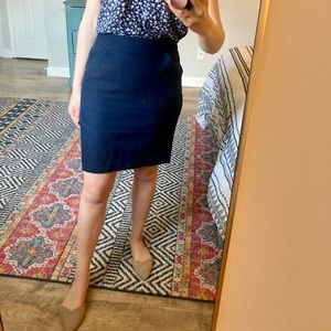 J. Crew Navy Pencil Skirt, size 4